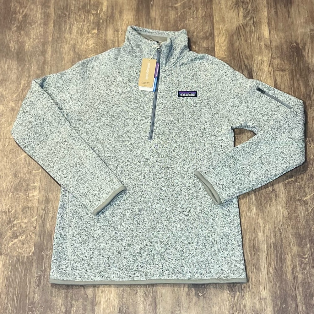 Patagonia Women’s Quarter-Zip Better Sweater - Light Gray Birch White XS